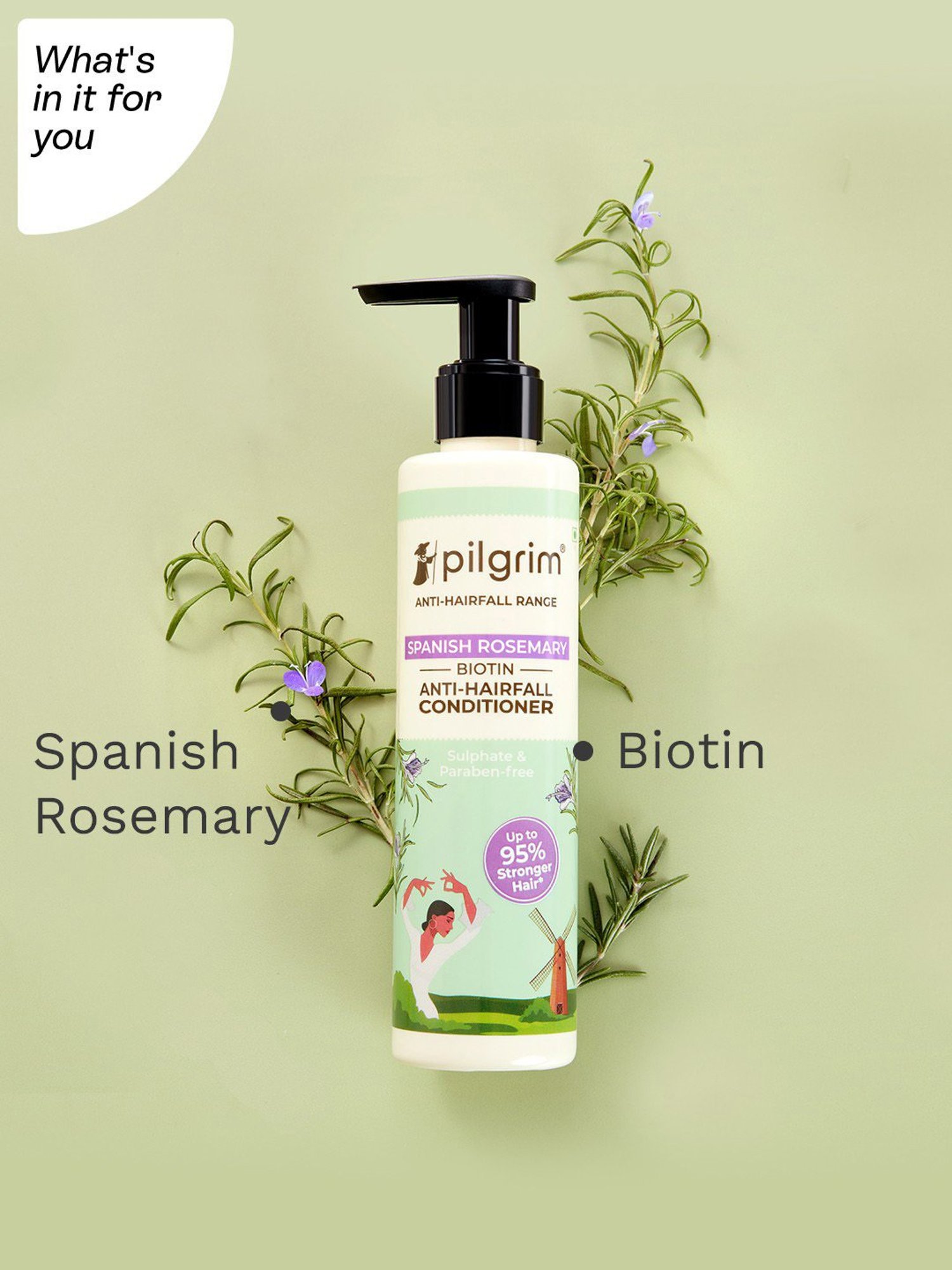 PILGRIM Spanish Rosemary & Biotin Anti-Hairfall Conditioner - 200 ml