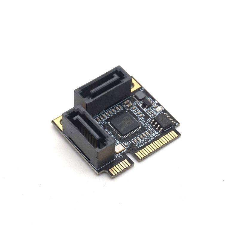 Weastlinks Mini PCI-E PCI Express to 2 Ports SATA 3.0 Converter SSD HDD SATA3 Controller Expansion Card SATA Multiplier