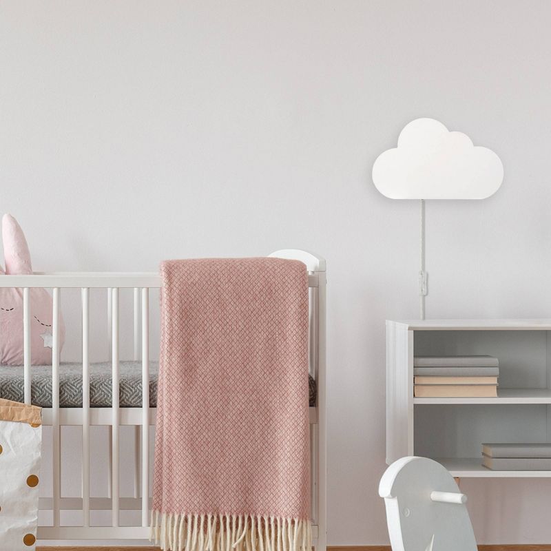 Nimbus 1-Light Matte White Floating Cloud Plug-In Wall Sconce - Novogratz x Globe