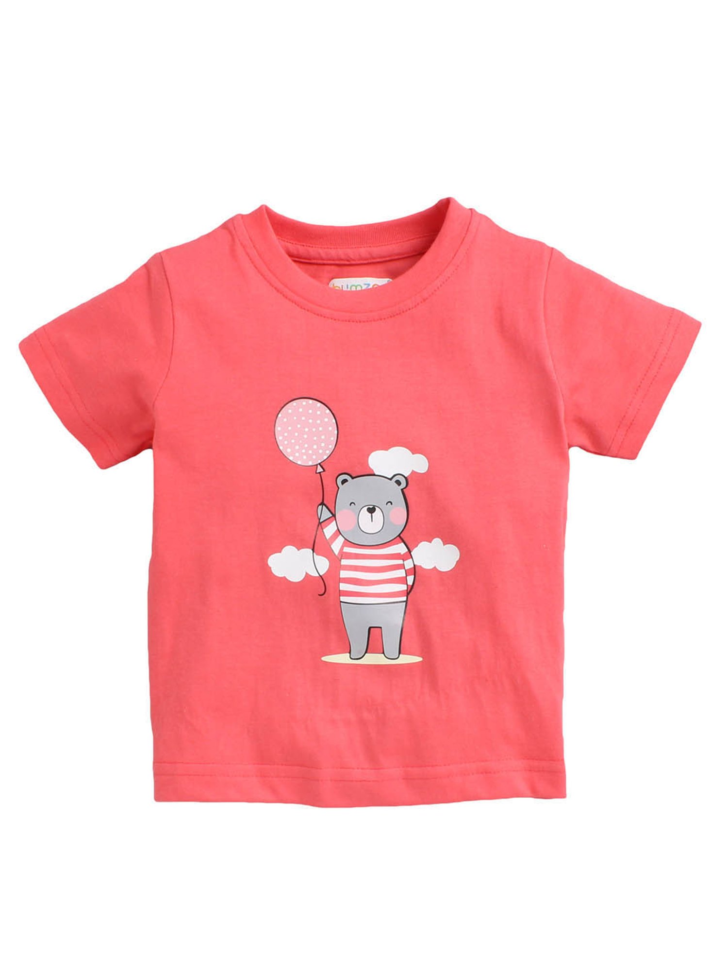 Bumzee Kids Multicolor Printed T-Shirts with Shorts (Pack Of 2)