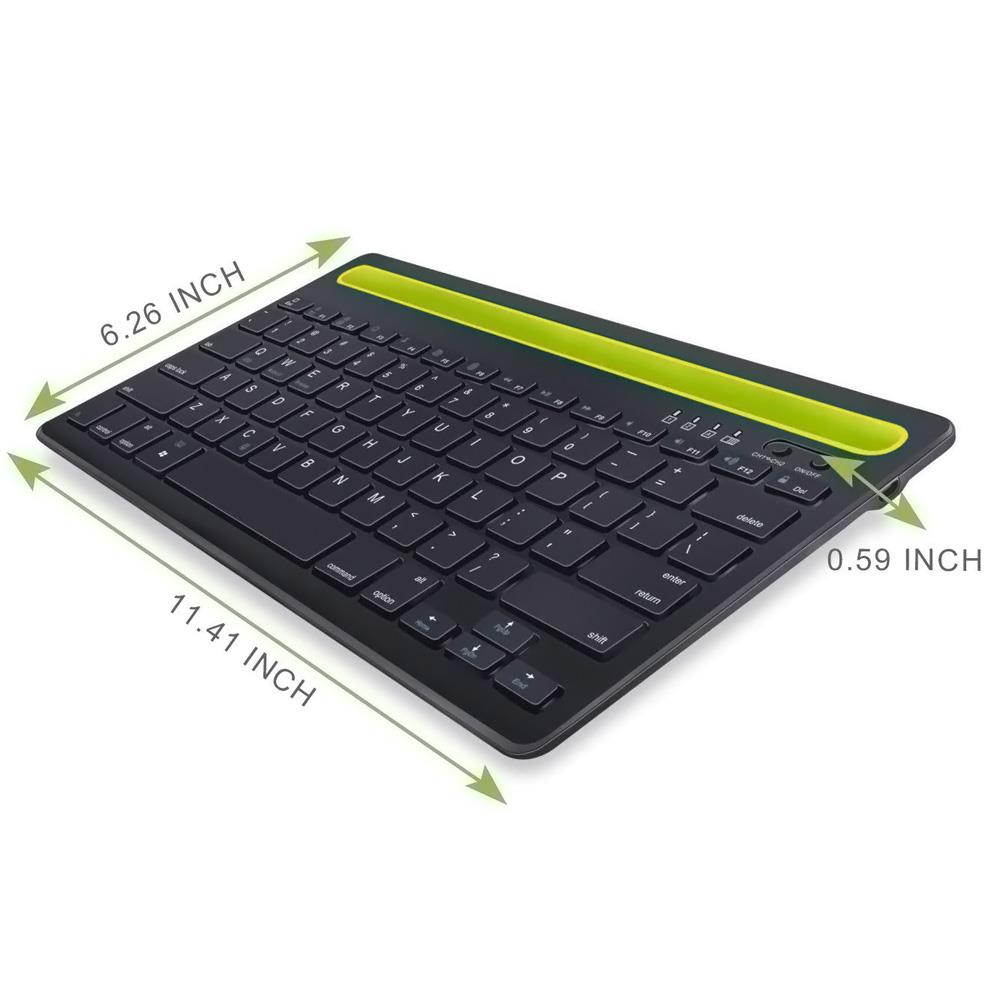 axGear Bluetooth Keyboard Cordless with Phone Tablet Holder Docking Wireless Stand