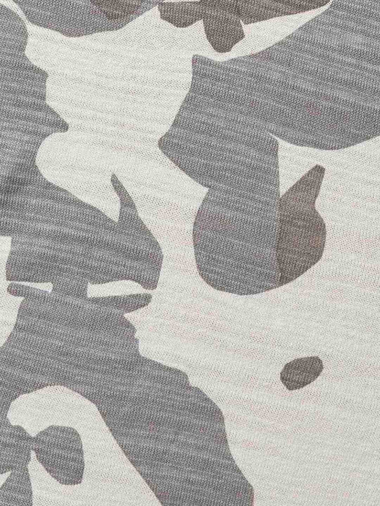 7 Alt by Pantaloons Grey Cotton Relaxed Fit Camouflage T-Shirt