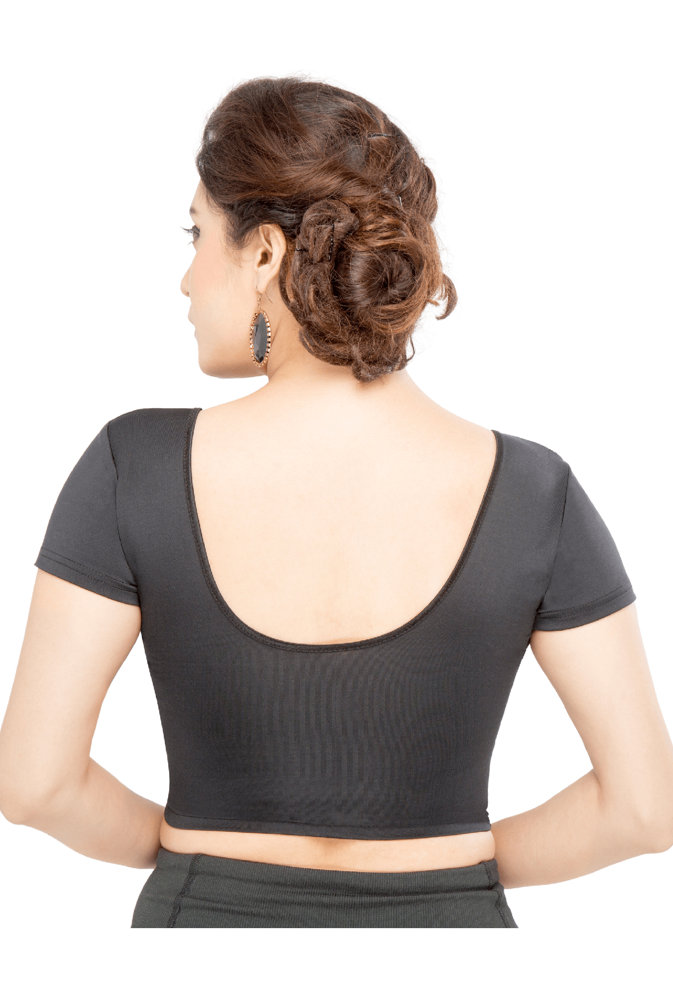 Salwar Studio Black Round Neck Blouse