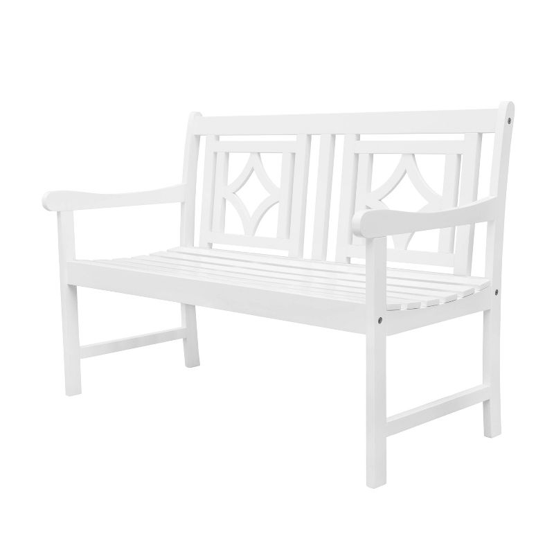 Bradley 6pc Wood Curvy Outdoor Patio Dining Set - White - Vifah