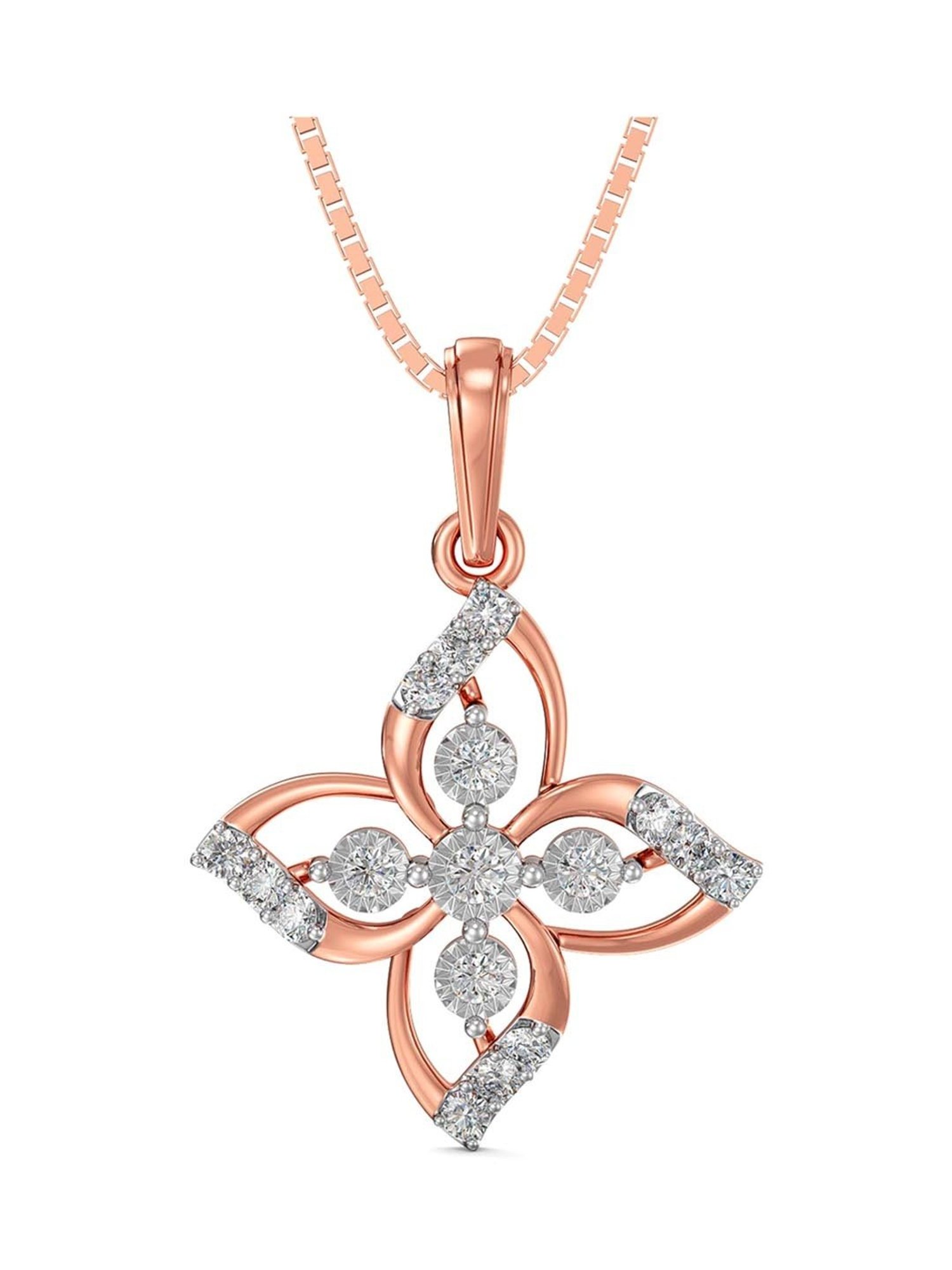 Joyalukkas 18k Gold & Diamond Pendant with Chain for Women