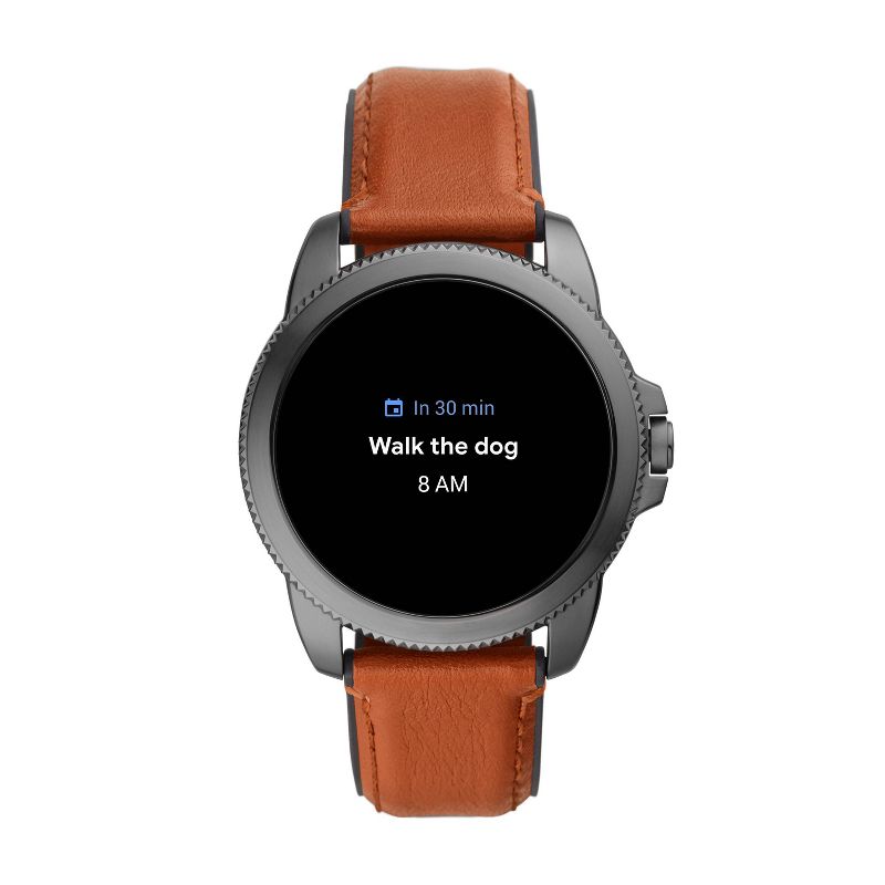 Fossil Gen 5E Smartwatch 44mm - Smoke with Brown Leather