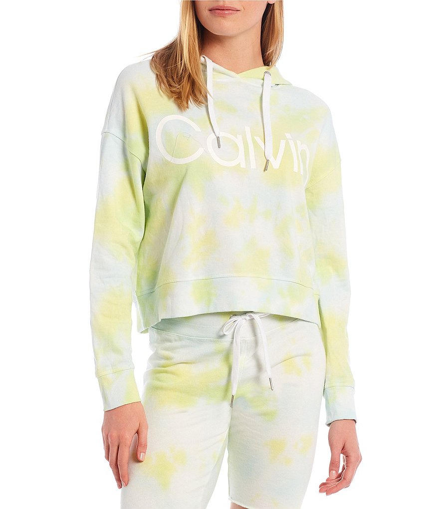Calvin Klein Performance Tie Dye Calvin Logo Drop Shoulder Coordinating Hoodie