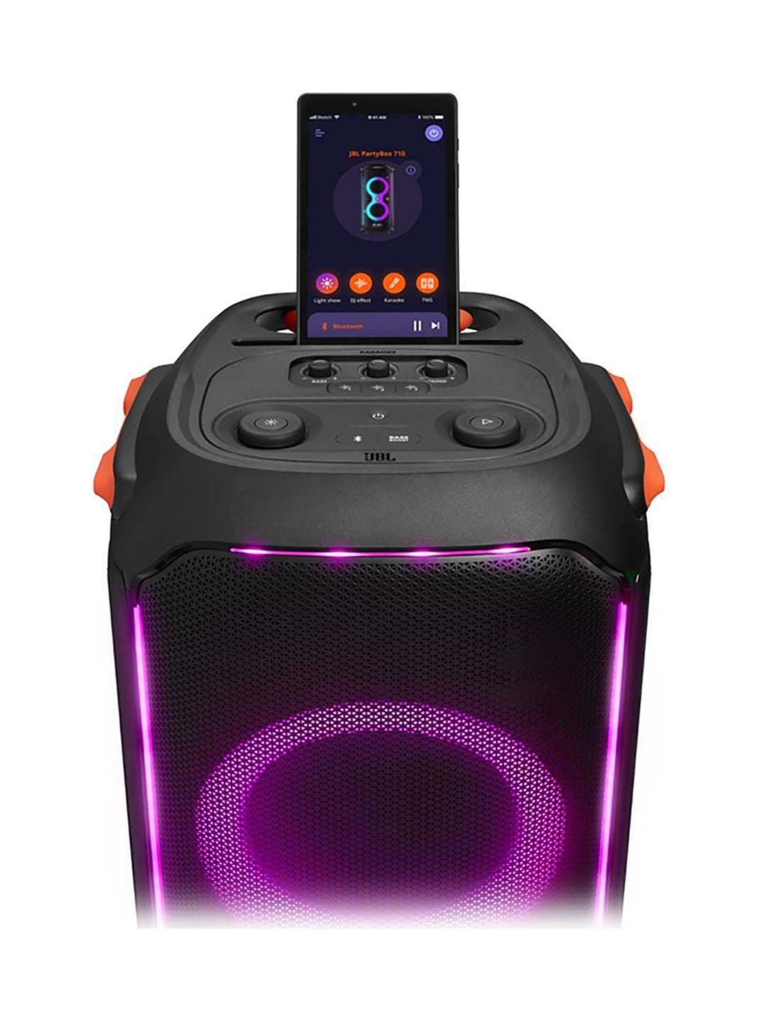 JBL Partybox 710 IPX4 Splashproof Portable Bluetooth Party Speaker with Dynamic Light Show (Black)