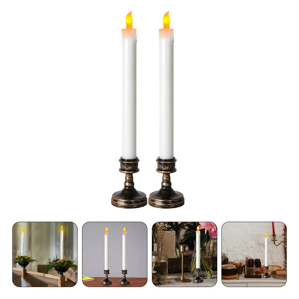 2pcs Electric Candle Light LED Wedding Party Candle Flameless Candle Ornament