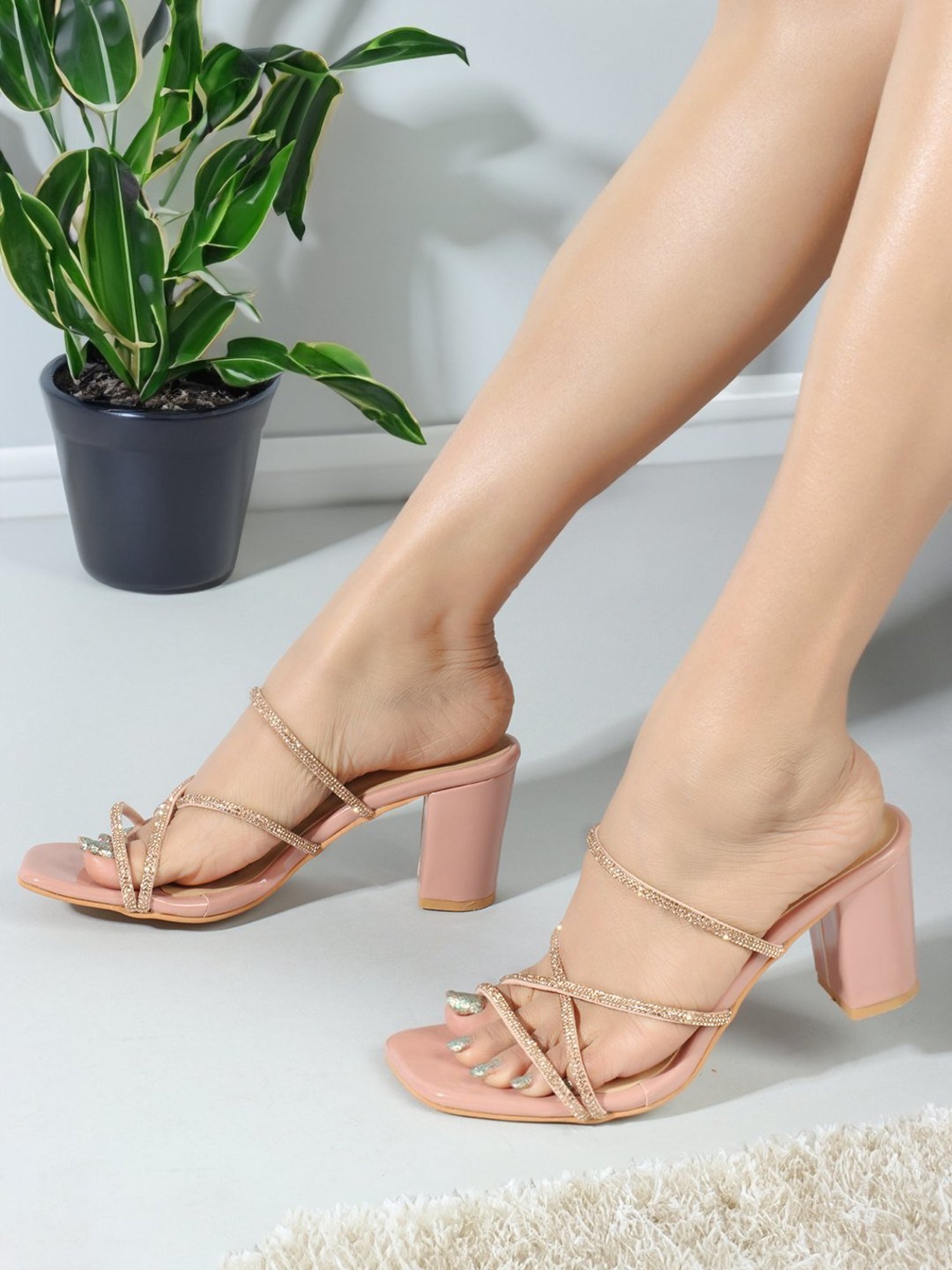 Iconics Women's Peach Casual Sandals