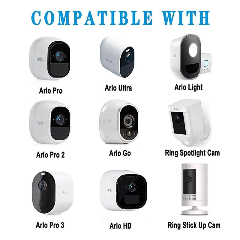 Security Metal Wall Mount IndoorOutdoor Aluminium Alloy Camera Mount for Arlo Arlo Pro Arlo Pro 2 Arlo Pro 3 Arlo Ultra Surveillance Camera 4 Pack Black