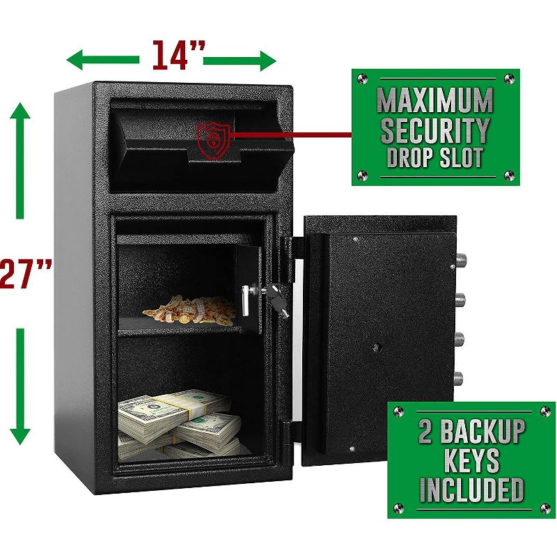 Templeton Safes Depository Safe with Internal Keyed Locking Compartment and External UL Listed Combination Lock