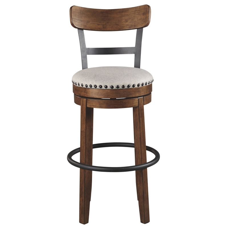 Tall Valebeck Upholstered Swivel Barstool Brown - Signature Design by Ashley