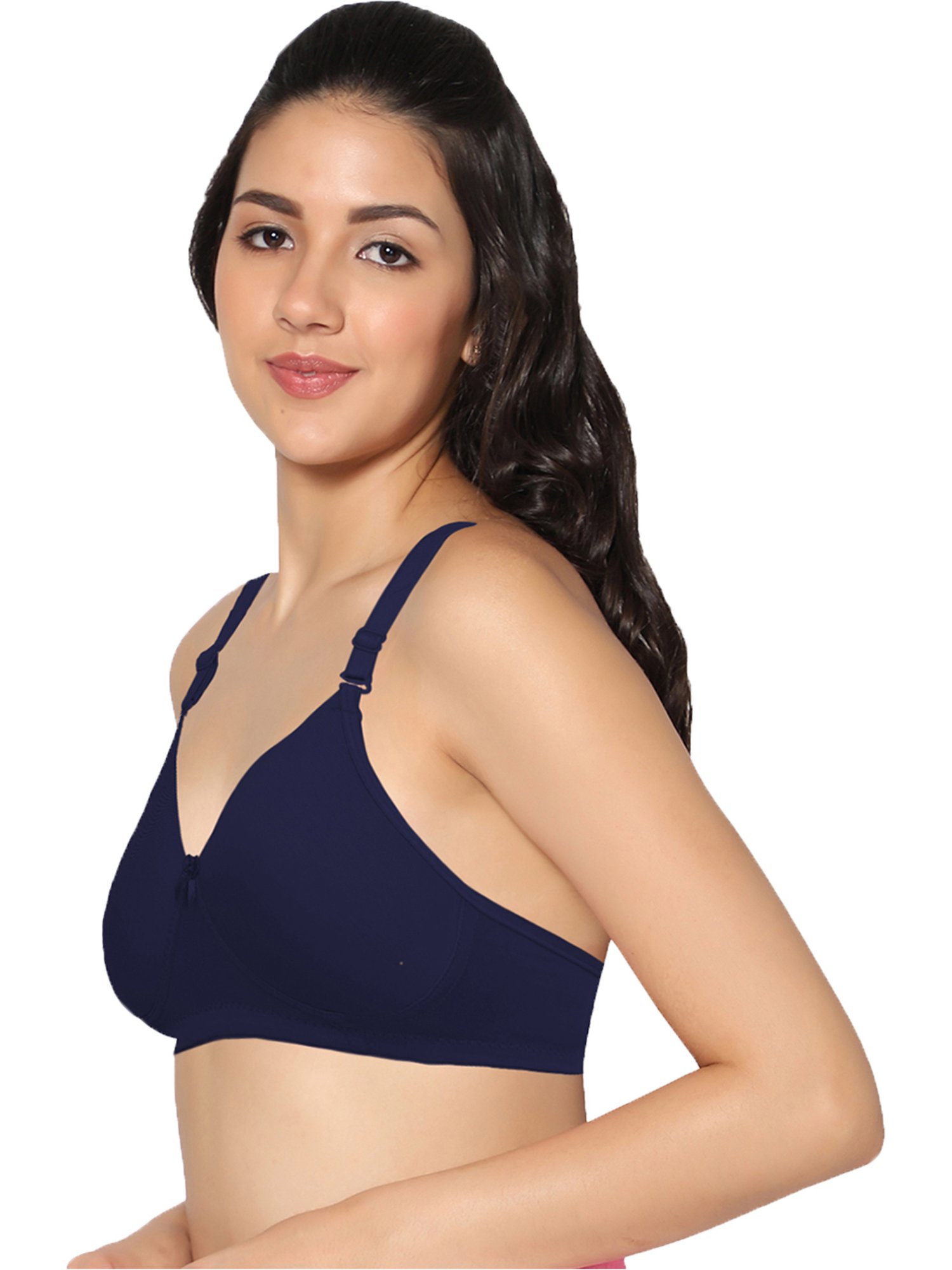 IN CARE Navy Half Coverage Non-Wired Push-Up Bra