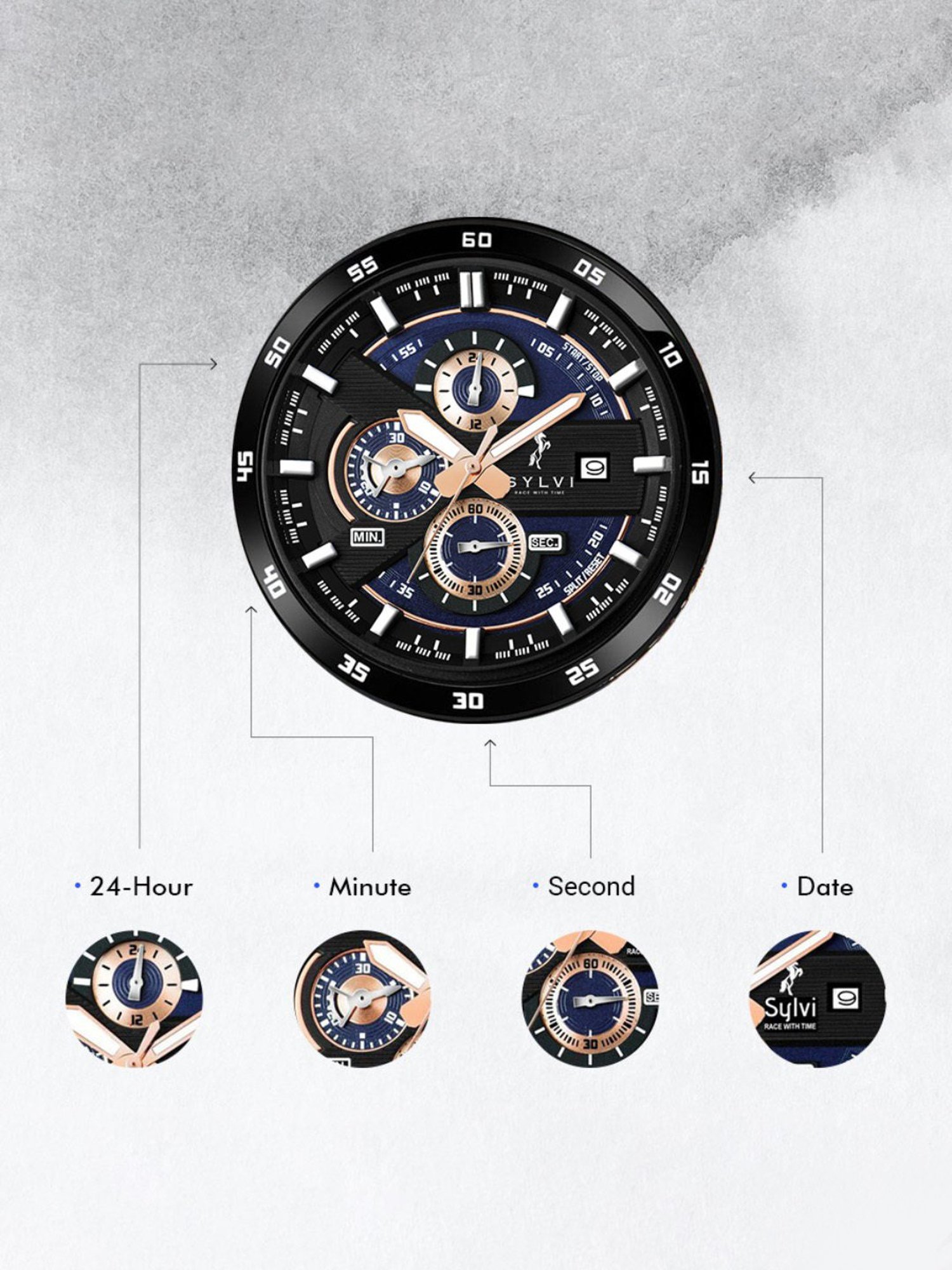 Sylvi EFR556-TIMEGRAPHER Chronograph Watch for Men