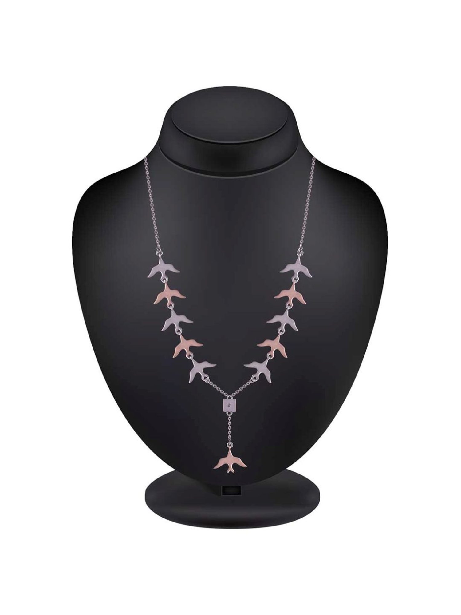 Rihi by P.C. Chandra Jewellers 925 Silver Birds Necklace with Earring Set for Women & Girls