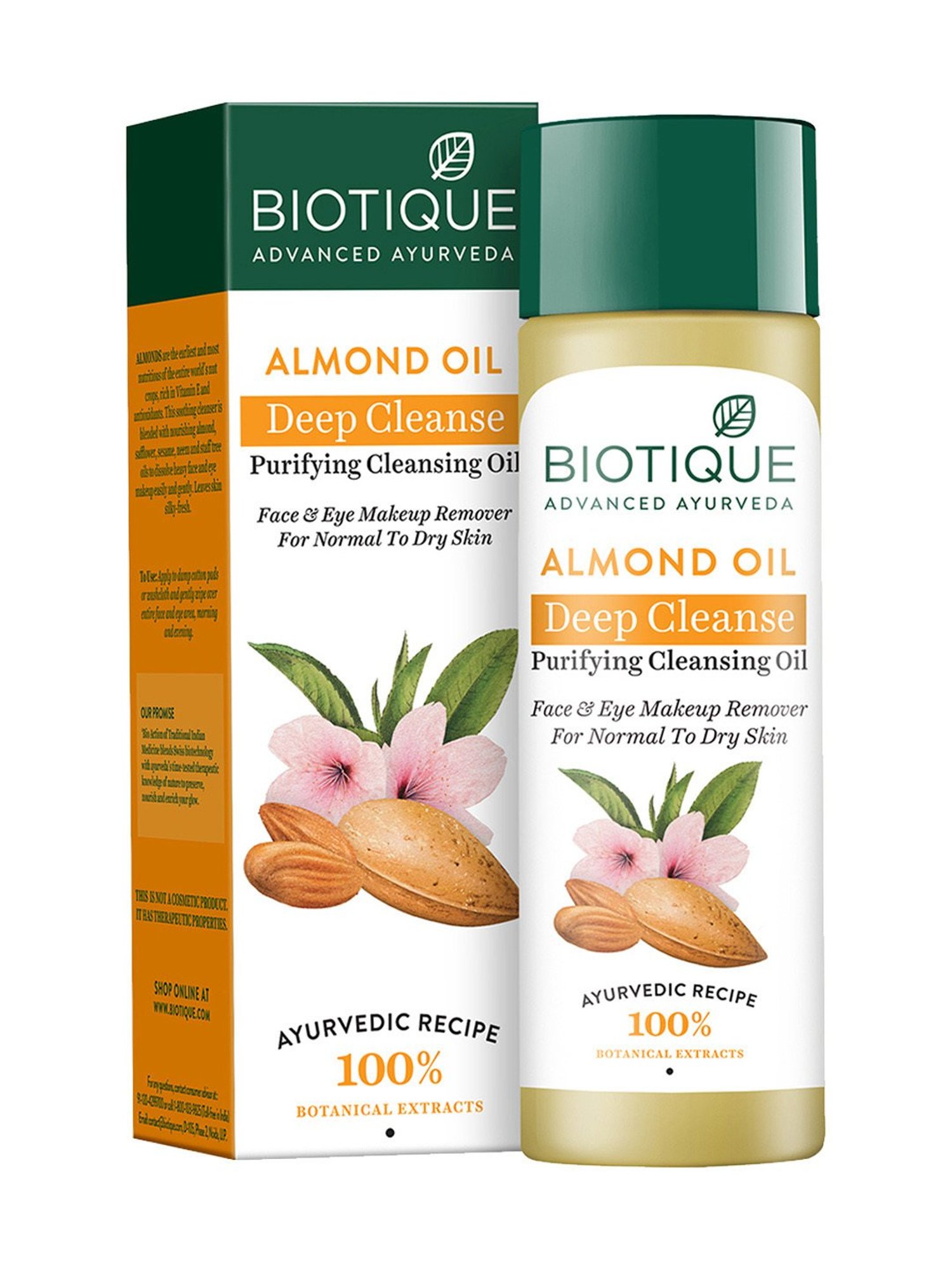 BIOTIQUE Almond Oil Deep Cleanse Purifying Cleansing Oil - 120 ml