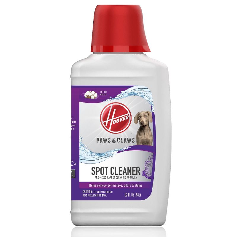 Hoover Paws & Claws Premixed Spot Cleaner Solution Formula and Odor Remover for Pets 32oz