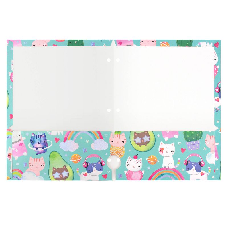 Paper Portfolio 2 Pocket Party Animals Teal - greenroom