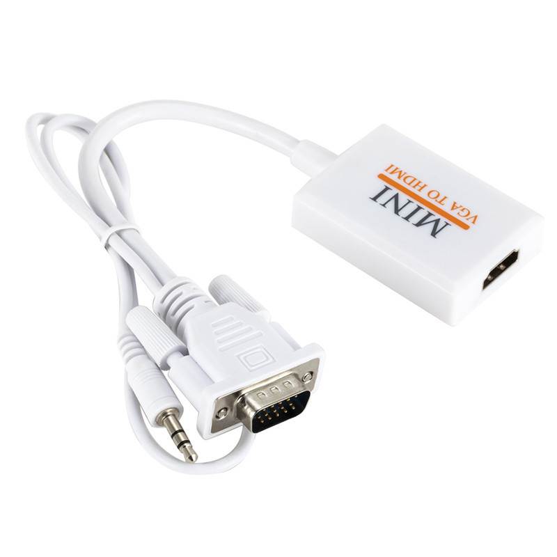 10 inch VGA Male To HDMI Output 1080P HD with Audio Cable Adapter Converter