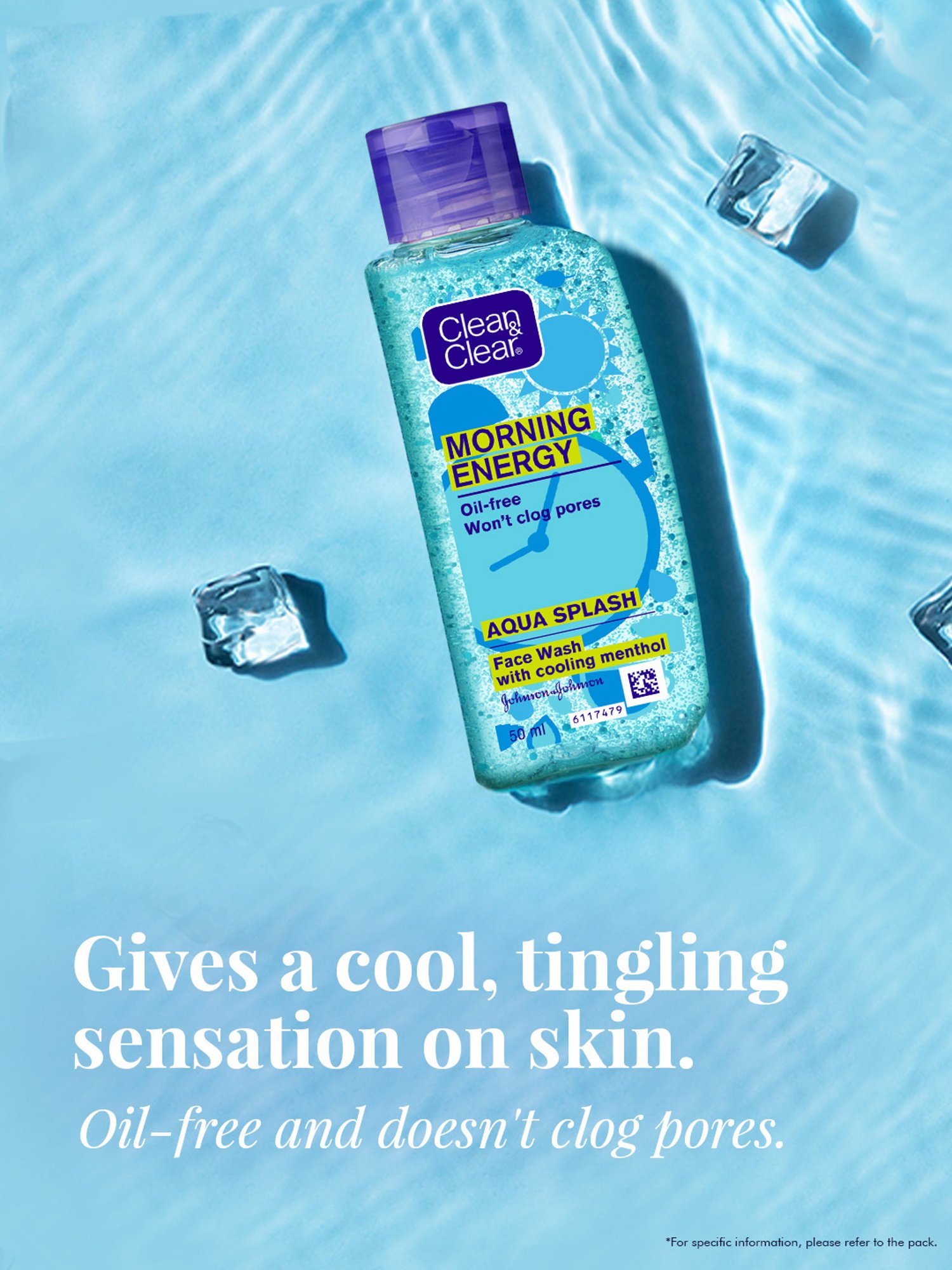 Clean & Clear Morning Energy Aqua Splash Face Wash - 50 ml