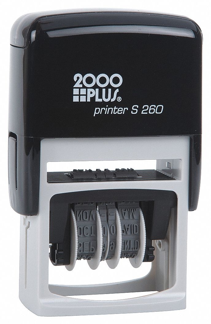 2000PLUS 038931 Message Date Stamp,Blue/Red,12,Plastic