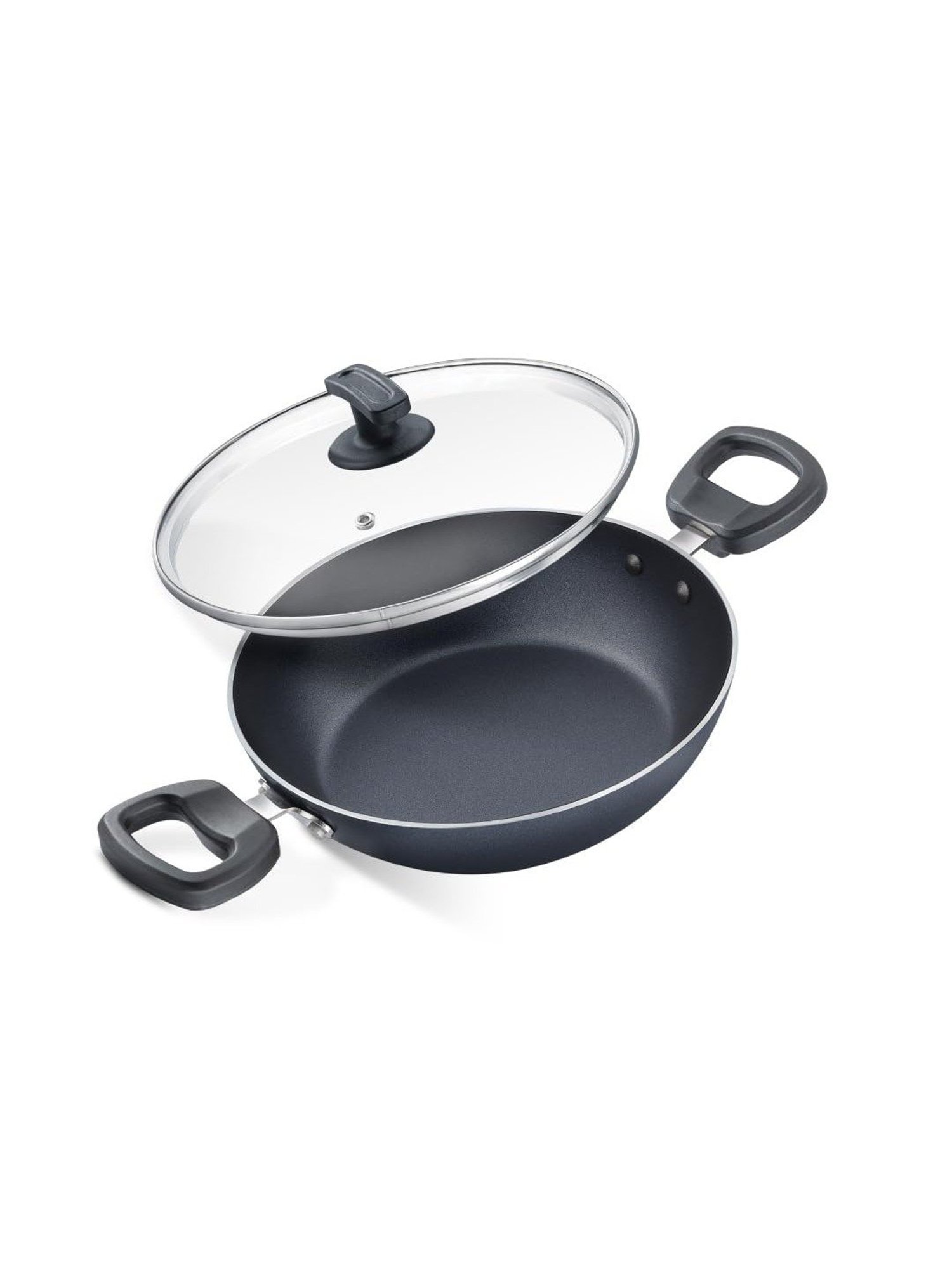 Judge by Prestige Everyday Black Aluminium Kadhai 22 cm with Lid 1.6 L
