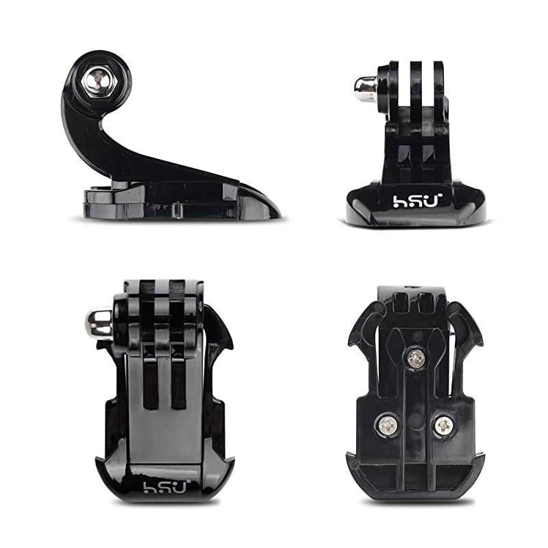 Vertical Surface Quick Mounting J-Hook Buckle Mount, Long Thumb Screw Accessory Kit for GoPro Hero 9 8 7 6 5 4 3+ 3 AKASO Campark and Other Action Cameras (4 Pack, Black)