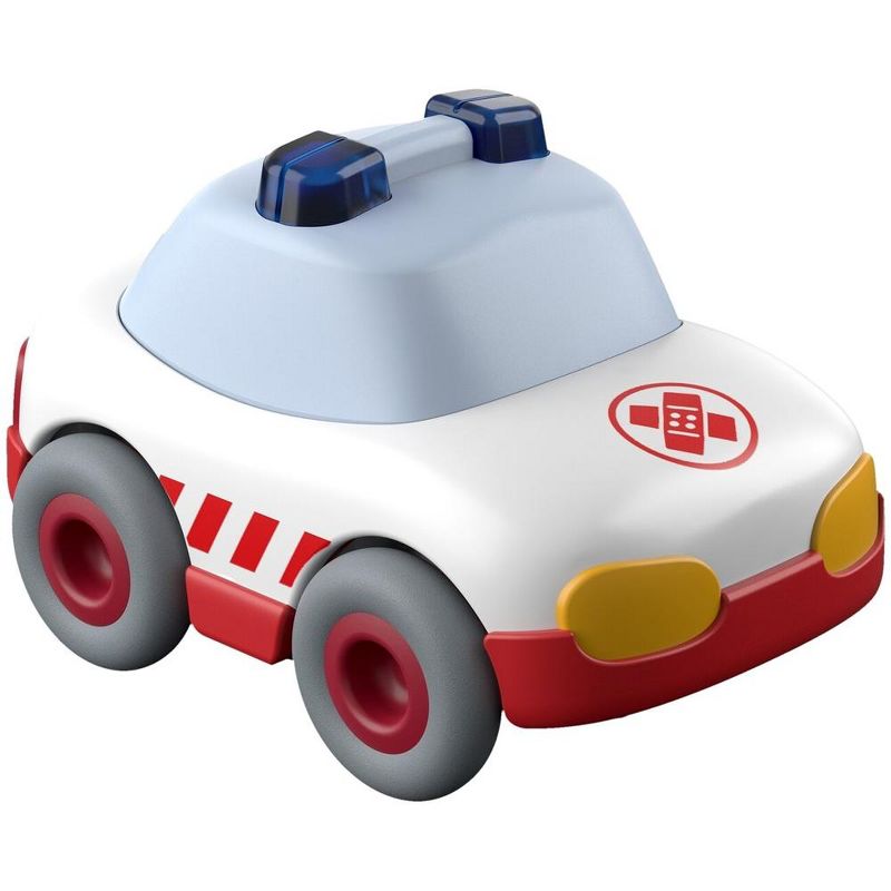 HABA Kullerbu White Ambulance with Momentum Motor