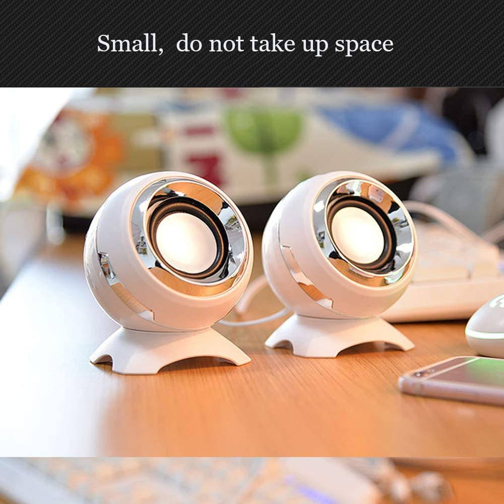 Attoe Computer USB-Power Speakers, Mini Desktop Speakers with HiFi Sound,Superior Stereo Sound,Double Horn, Perfect for Computer,Laptop