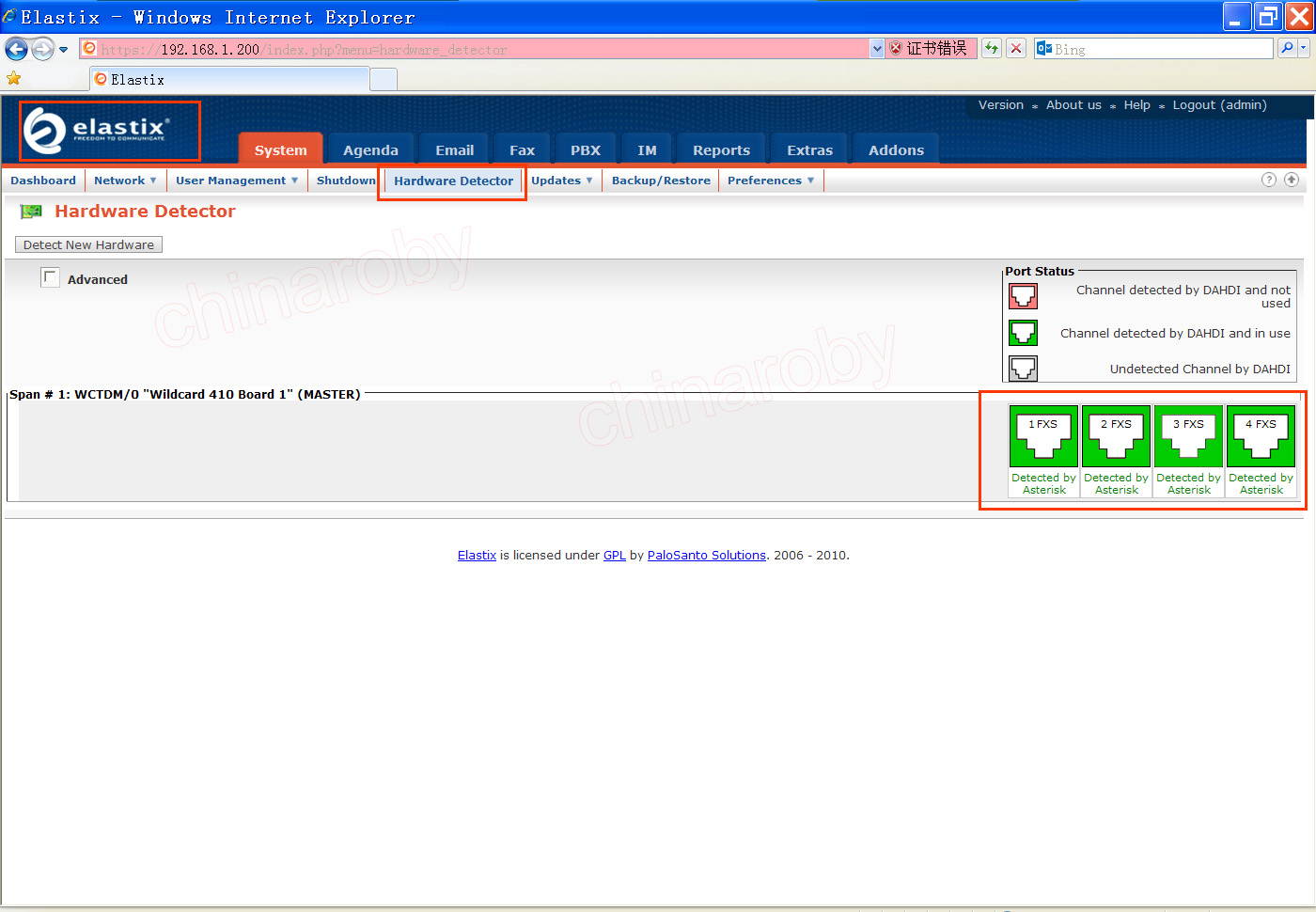 Asterisk Card TDM400P with 4 FXS ports,Quad Span Analog Card with 4 FXS