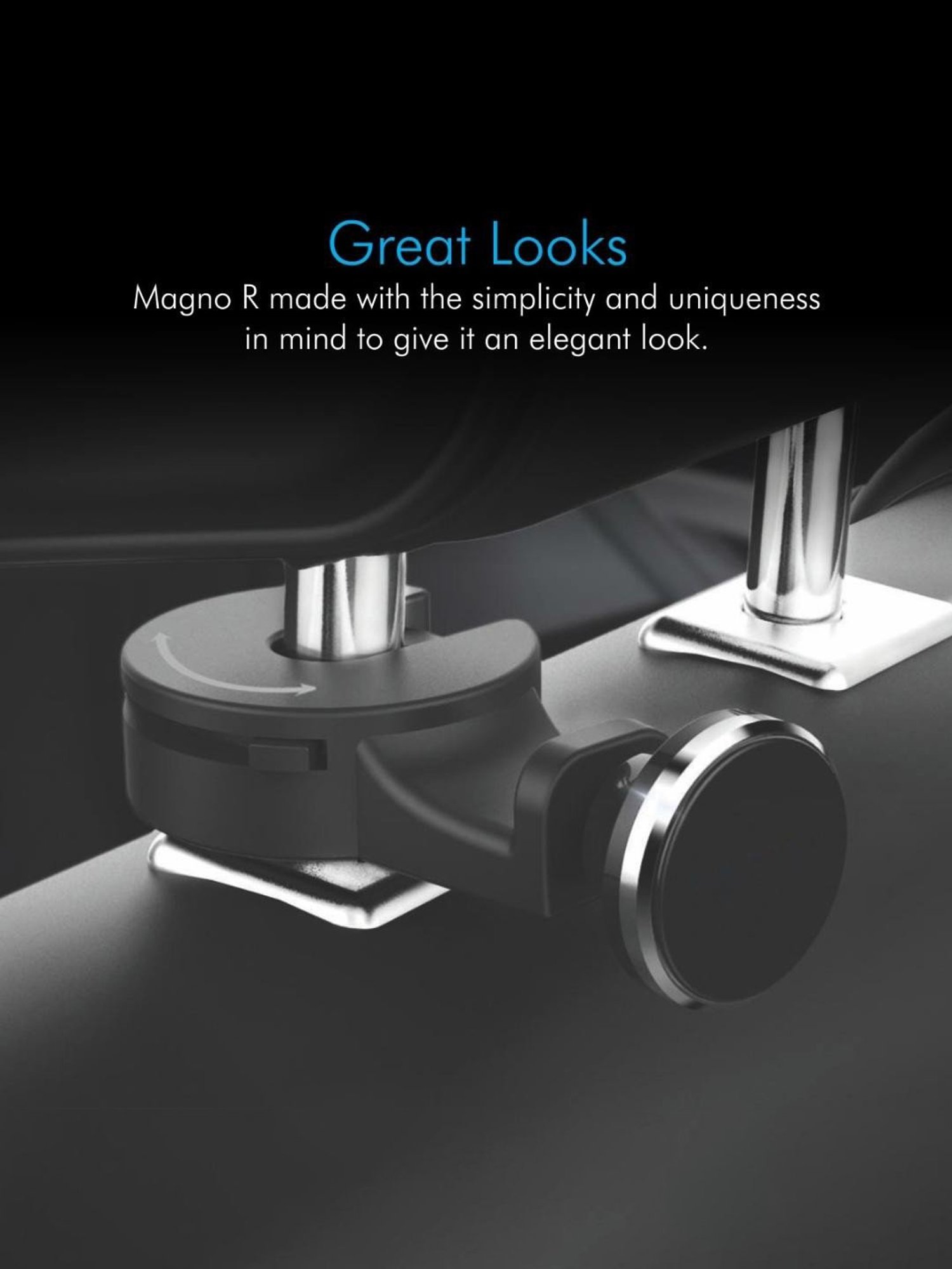 GRIPP Magic Stand Compatible for All Mobile Phones Devices (Black)