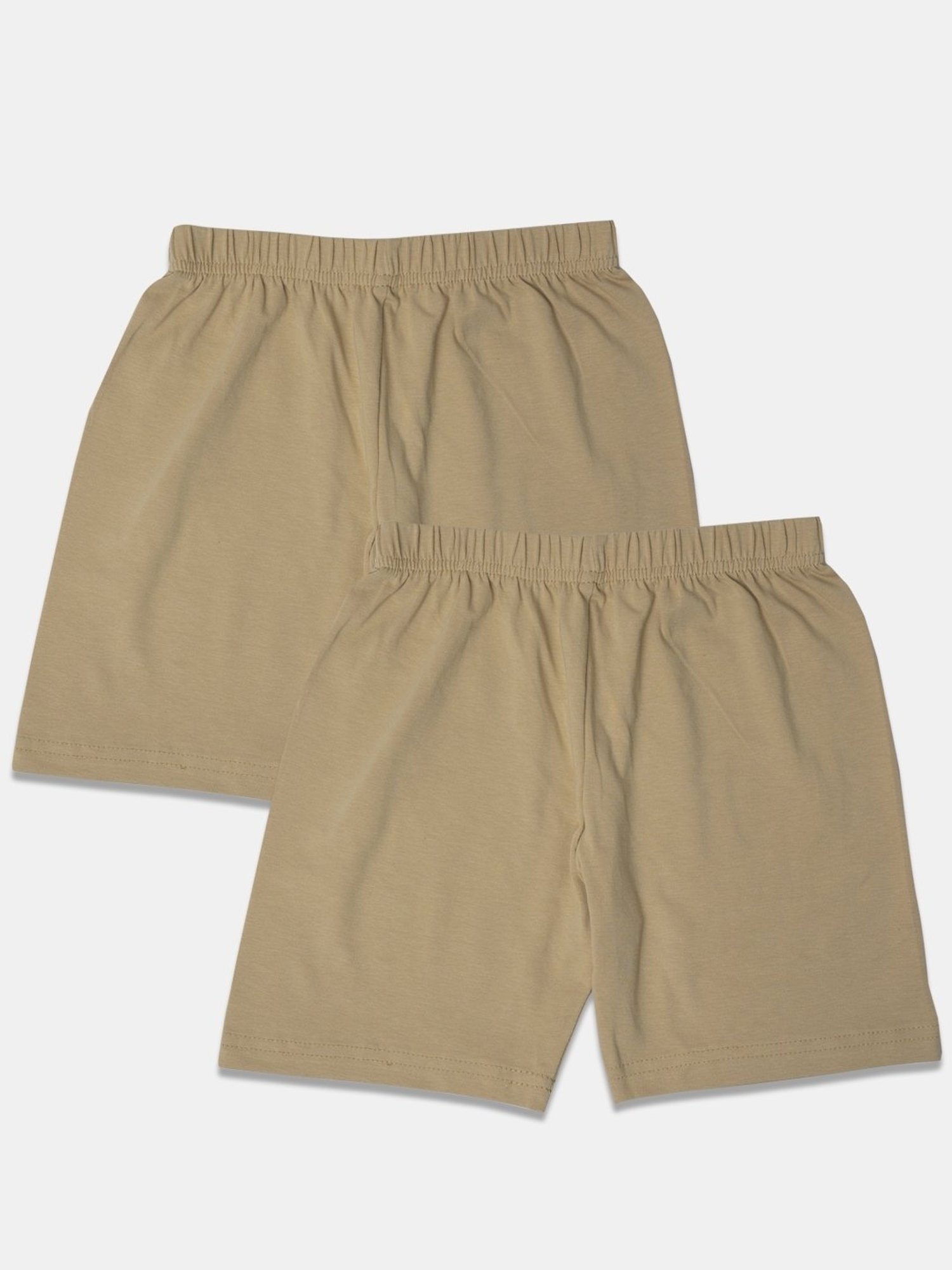 Sillysally Kids Beige Solid Bloomers (Pack of 2)