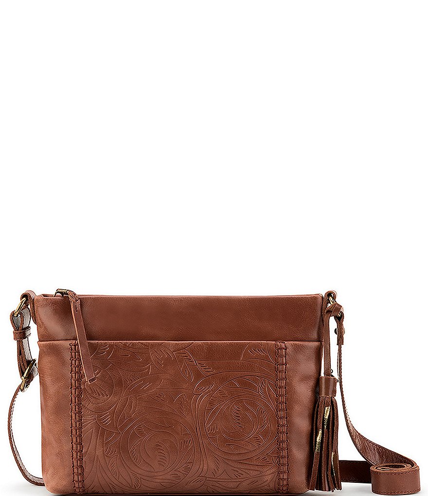 The Sak Melrose Top Zip Leather Crossbody Bag