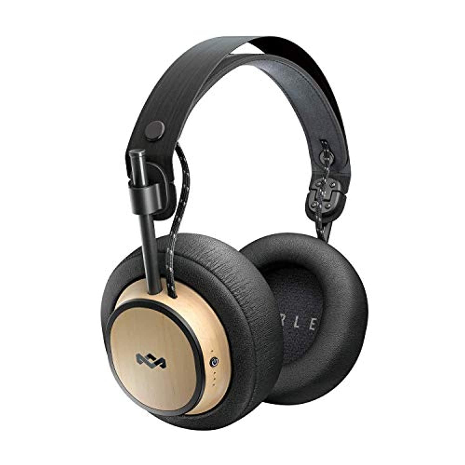 House of Marley Exodus Over-Ear Wireless Headphone 30-Hour Battery Life 50mm Hi Definition Drivers Premium Comfort Memory Foam Ear Cushions Onboard Mic  and  Remote Functionality Quick C (EM-FH051-SB)