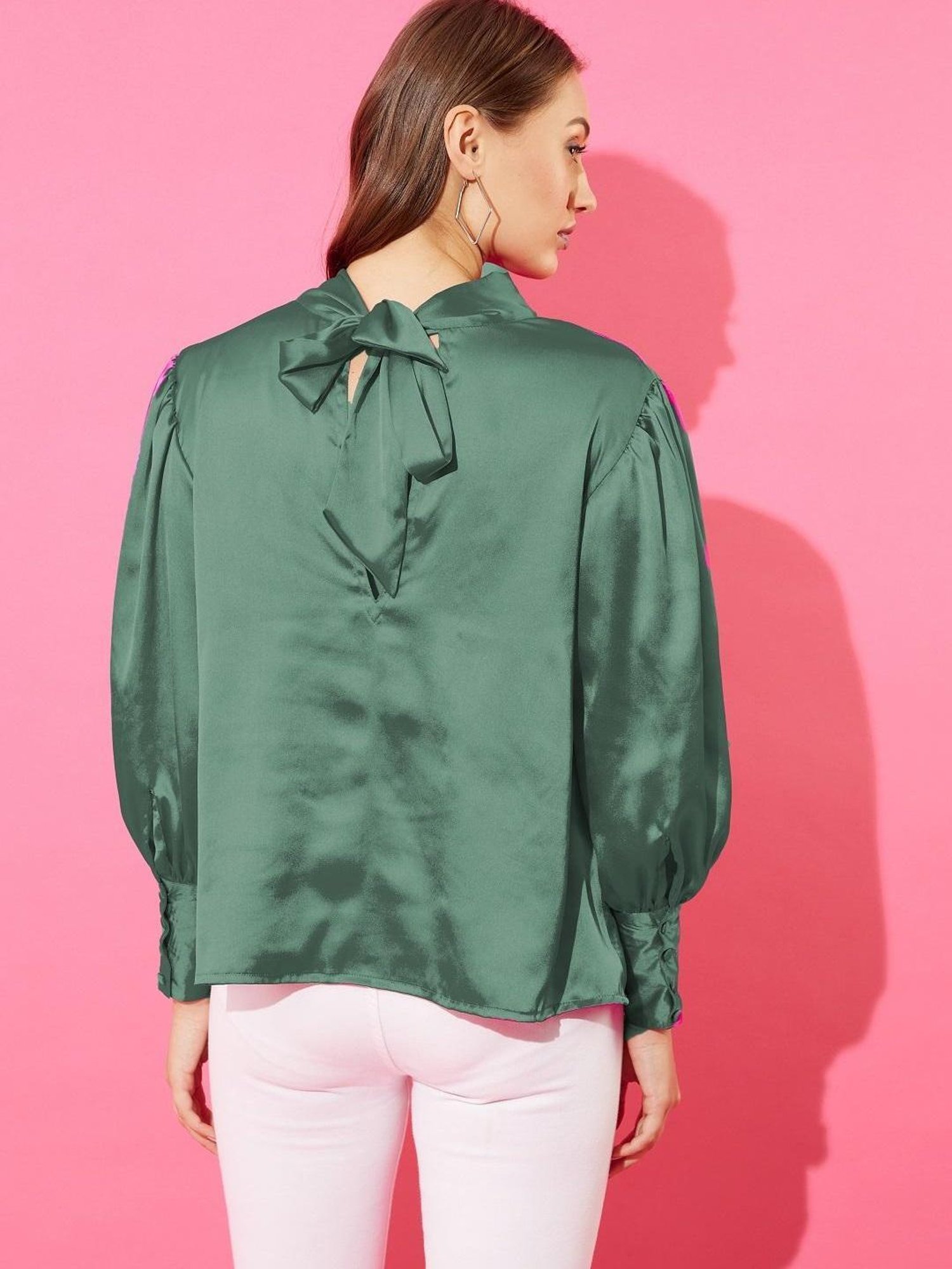 Anvi Be Yourself Green Regular Fit Top