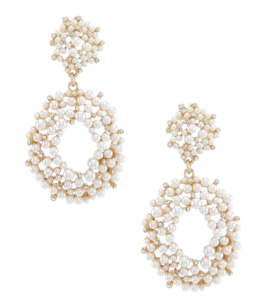 Gemma Layne Pave Pearl Drop Earrings