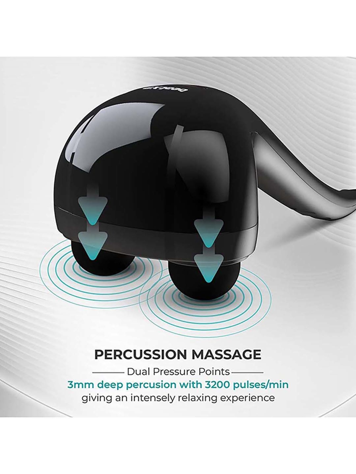 beatXP Thunder Double Headed Hammer Massager (Jade Black)