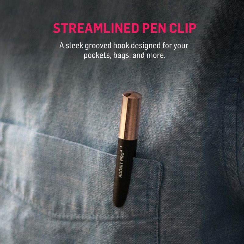 Adonit Pro 4 (Silver) Luxury Capacitive Stylus Pen, High Sensitivity Fine Point and Precision,Stylus for iPad, Air, Mini, Android, iPhone, Samsung, Other Touch Screens, Compatible for All Touchscreens