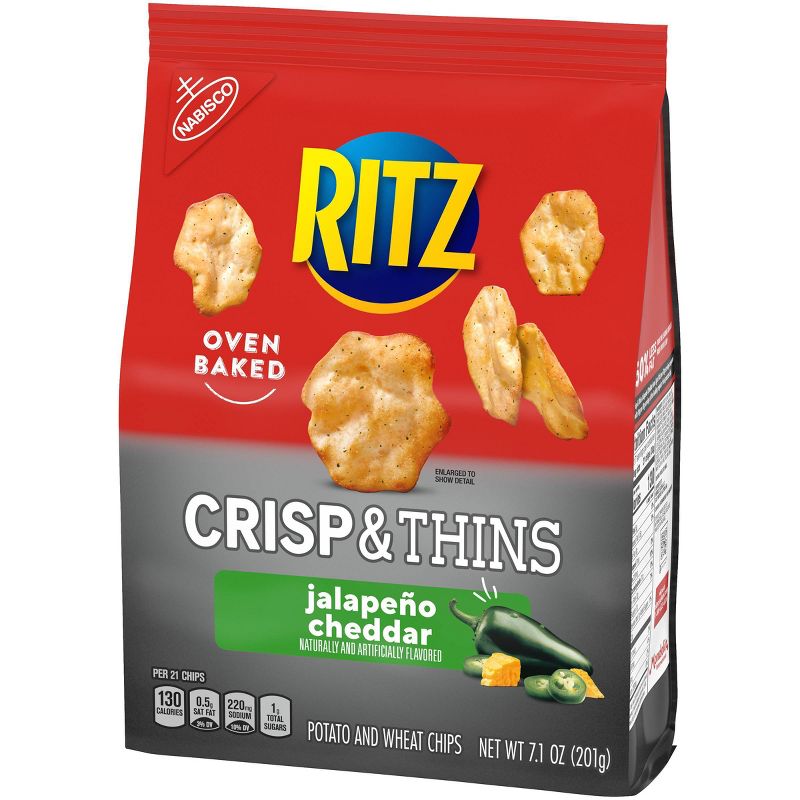 Ritz Crisp & Thins Jalapeno Potato Chips - 7.1oz