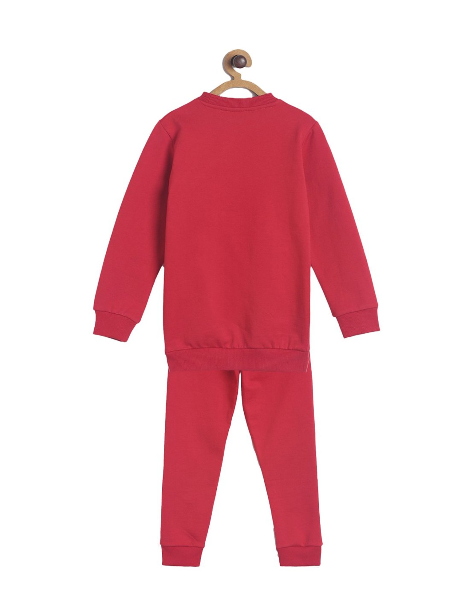 Tales & Stories Boys Red Printed Sweatshirt with Joggers