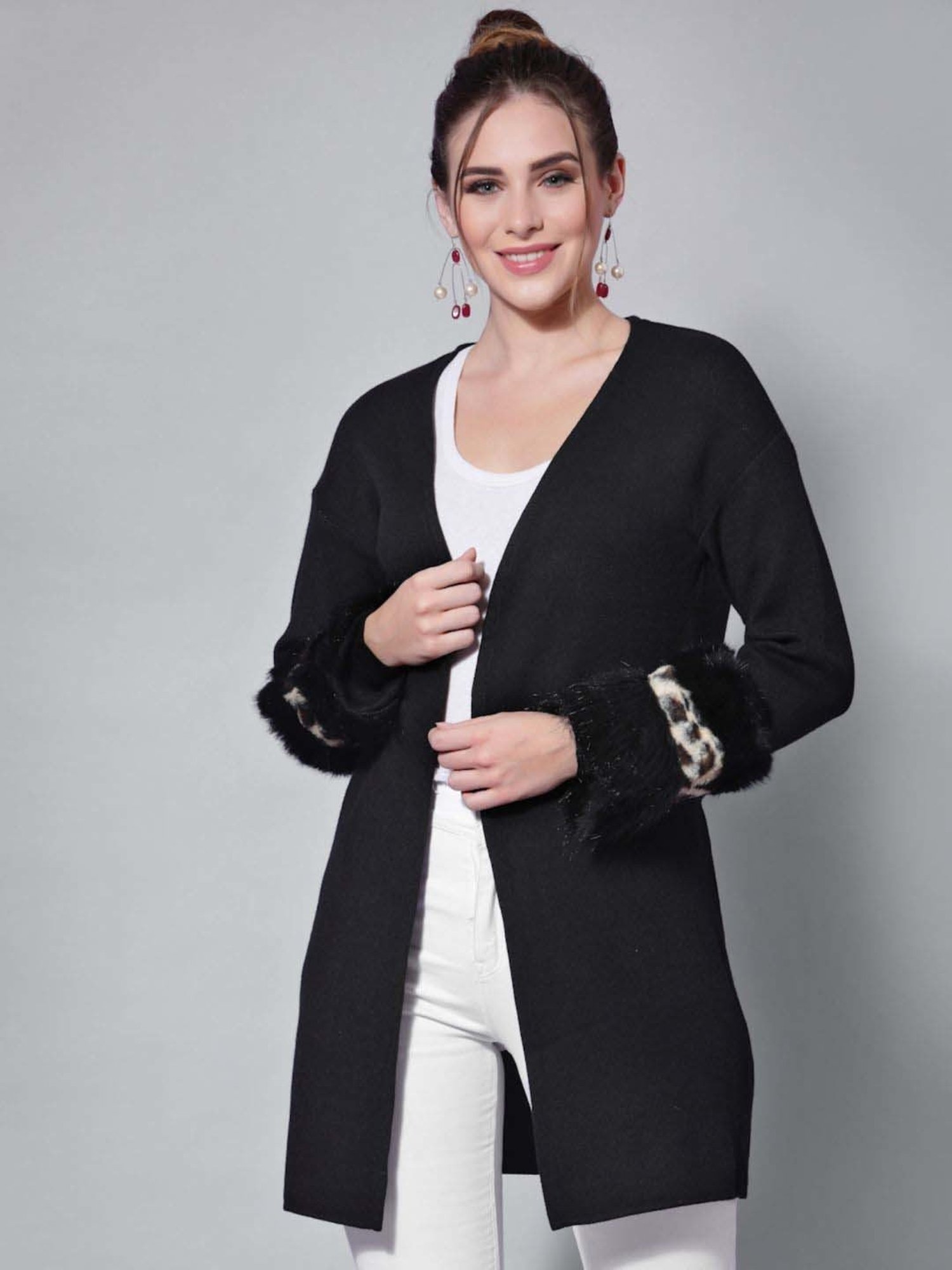 Mafadeny Black Plain Shrug