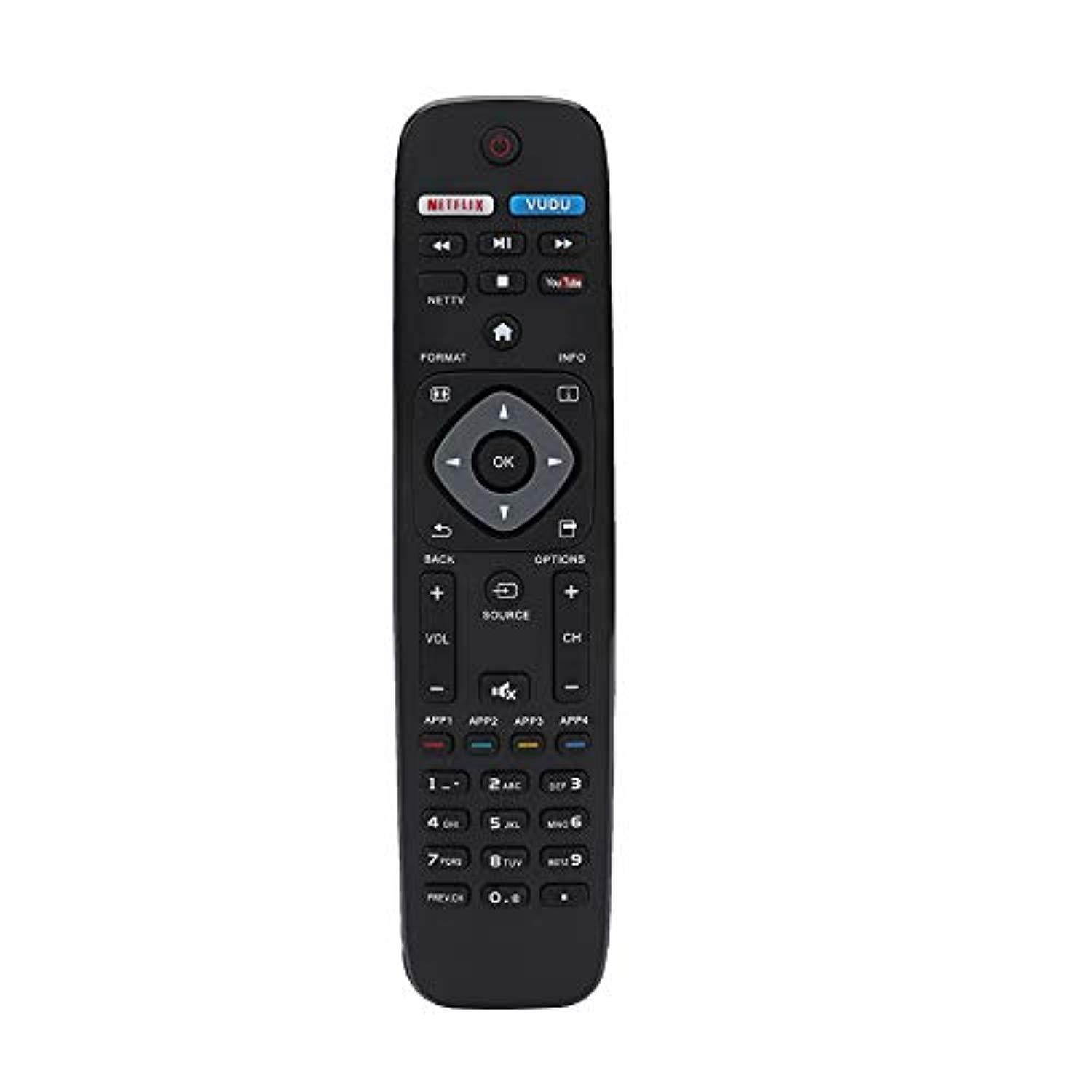 replacement 4k uhd smart tv remote control for philips 32pfl4902/f7 / 32pfl4902/f7b / 40pfl4901/f7 / 40pfl4901/f7b / 43pfl4901/