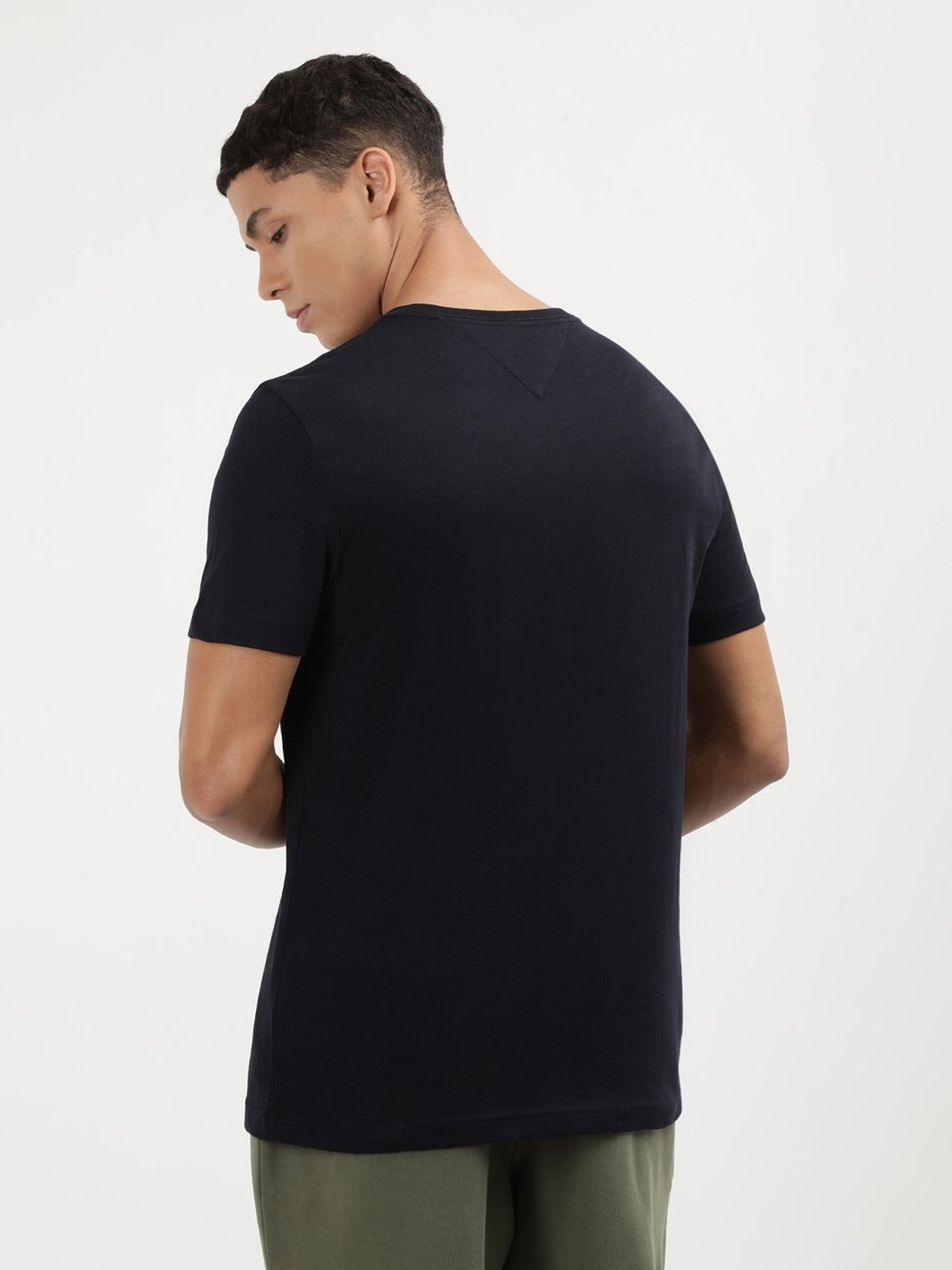 Tommy Hilfiger Desert Sky Cotton Slim Fit Solid T-Shirt