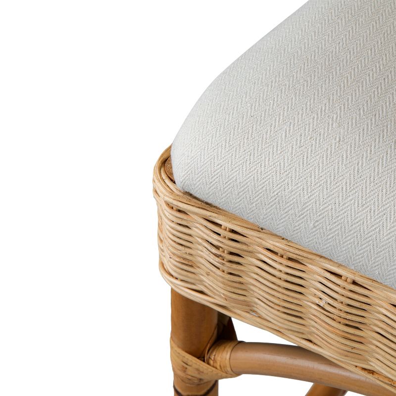 Barton Rattan Barstool - Beige - East At Main