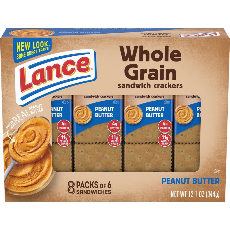 Lance Whole Grain Peanut Butter Cracker Sandwiches - 12.1oz