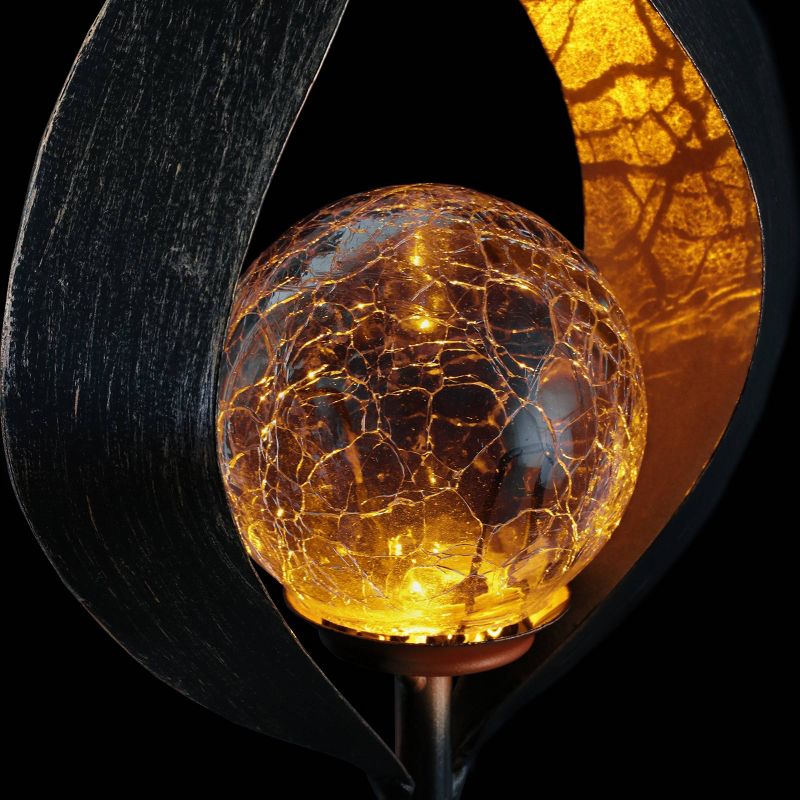 37.2" Solar Flame Torch Stake Black - Exhart