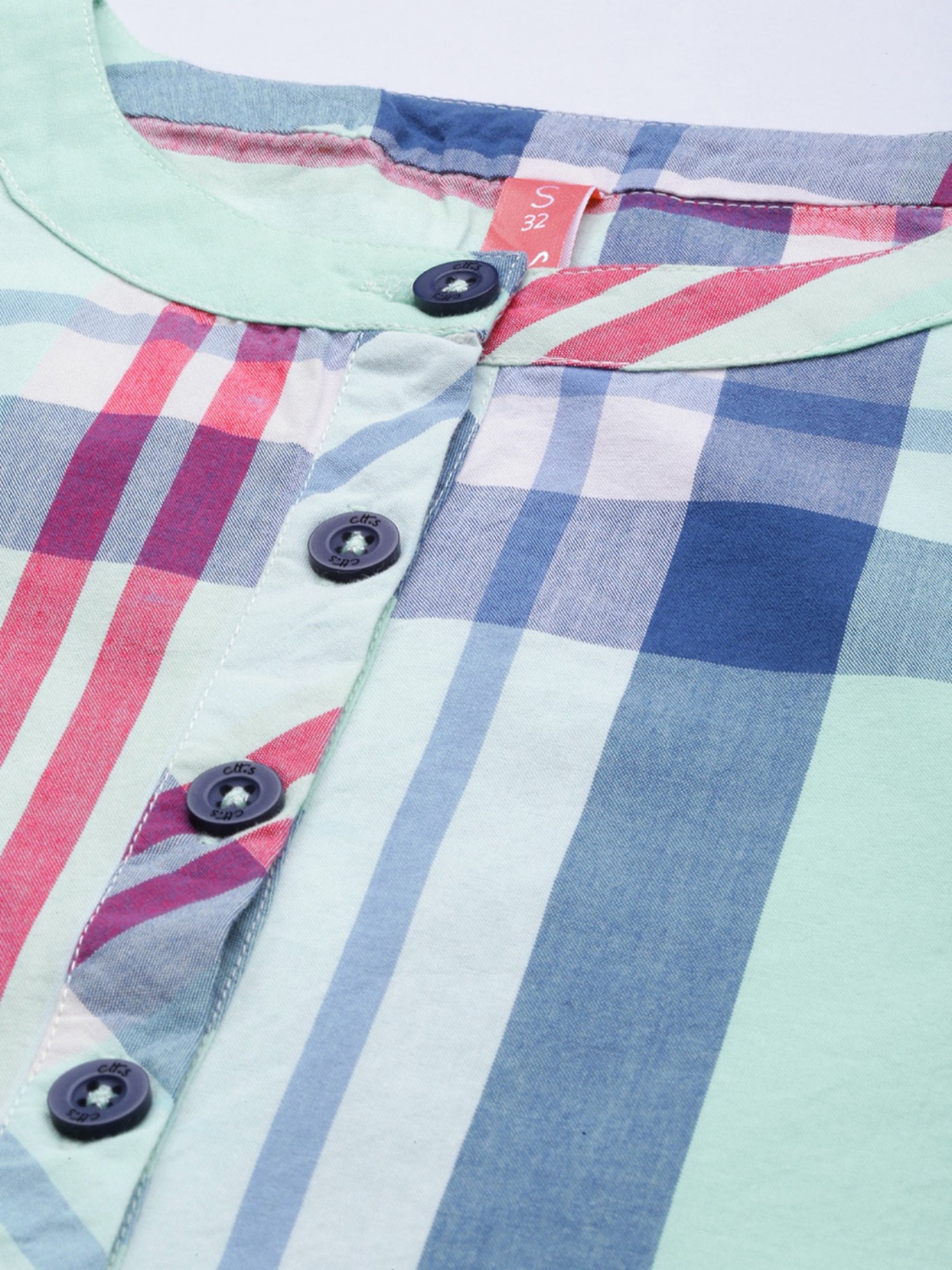 Clt.s Multicolor Check Tunic With Pyjamas