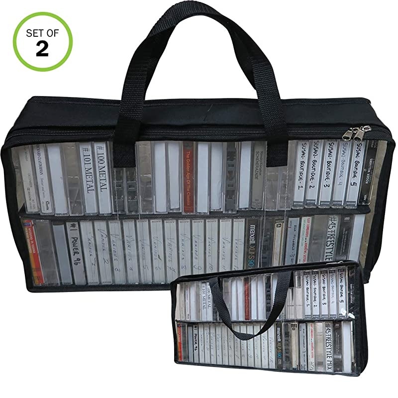 Cassette Tape Bag-Organizer/Storage-Easy Carry-No Dust/Moisture-Hold 100