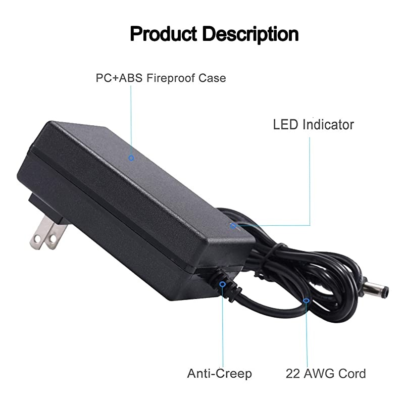 48V Power Supply Adapter for Cisco IP Phone 8811 8841 8851 8861 8961 9951 9971 CP-8861-3PCC-K9, IP Phone Power Supply for Cisco Power Cube 4 8900 9900 8800 Series CP-PWR-Cube-4